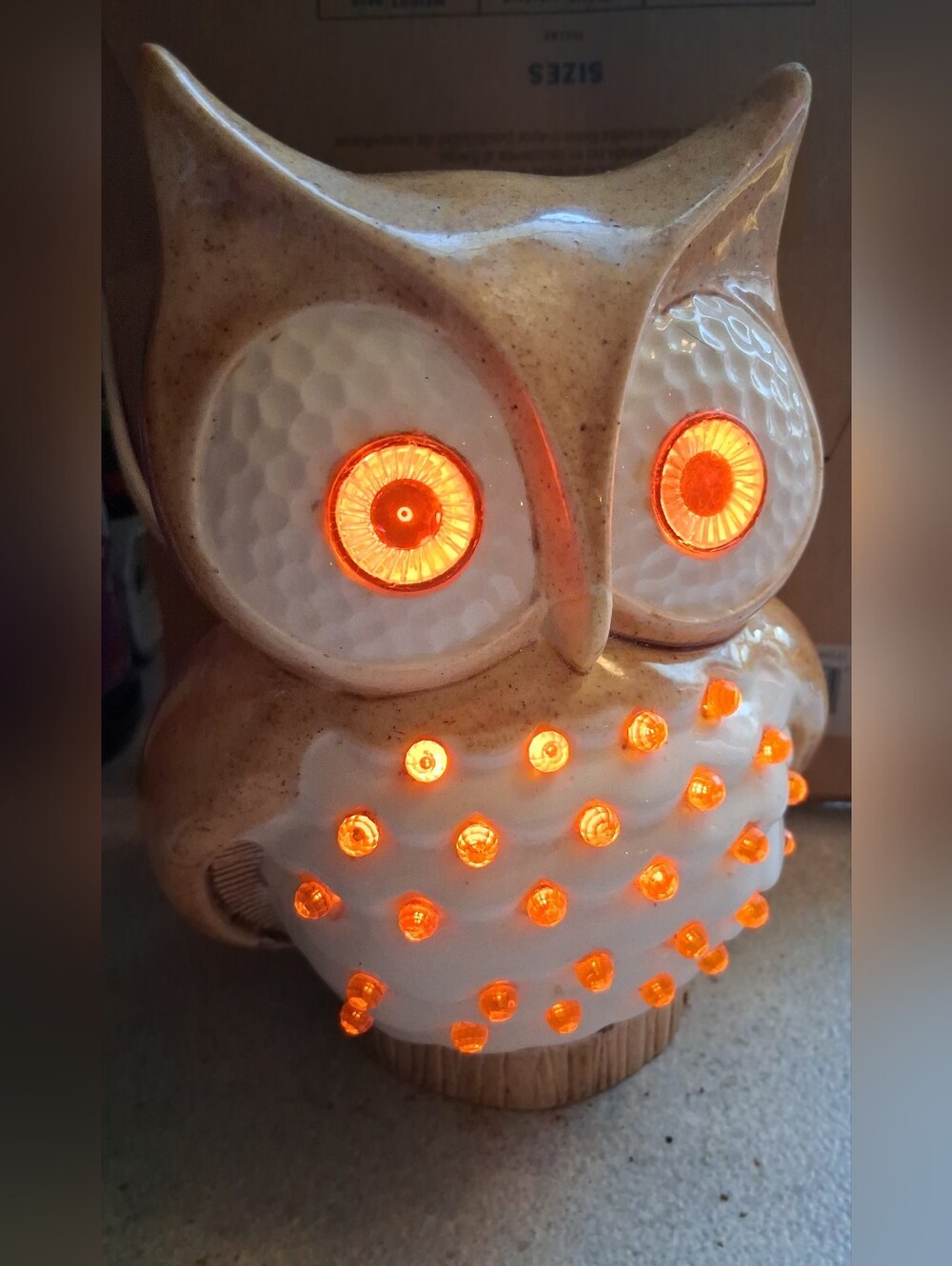 Vintage Ceramic Owl Table Lamp Light